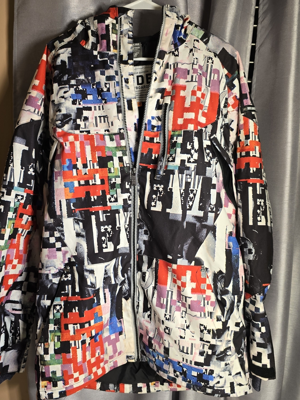 Ride Snowboard Colorblock Graphic Zip-Up Jacket - Multicolor Size M